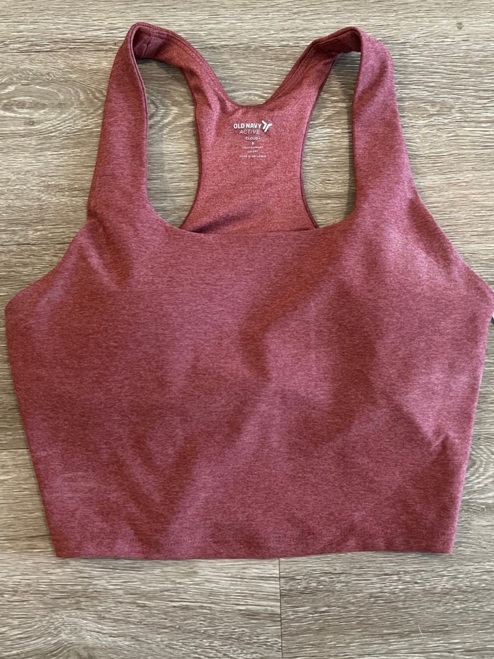 Old Navy Active Cloud+ Racerback Sports Bra - Rose Heather Small